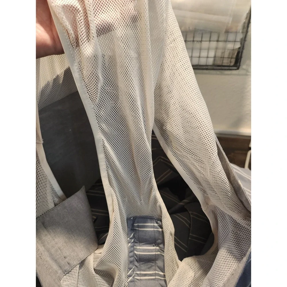 Bonobos Swim Trunks Men's XL (35) Shorts Gray Striped‎ Flat front